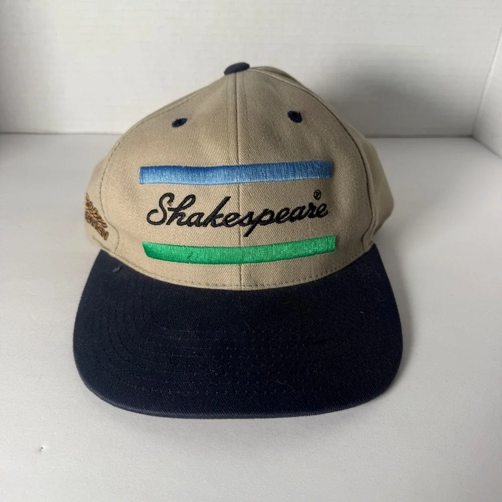 Shakespeare Elite Collection Tan Navy Baseball Cap Since‎ 1897 Fishing Hunting